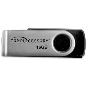 Compucessory Compucessory 26467 16GB USB 2.0 Password Protected USB Flash Drive Black / Aluminum — Produktfoto