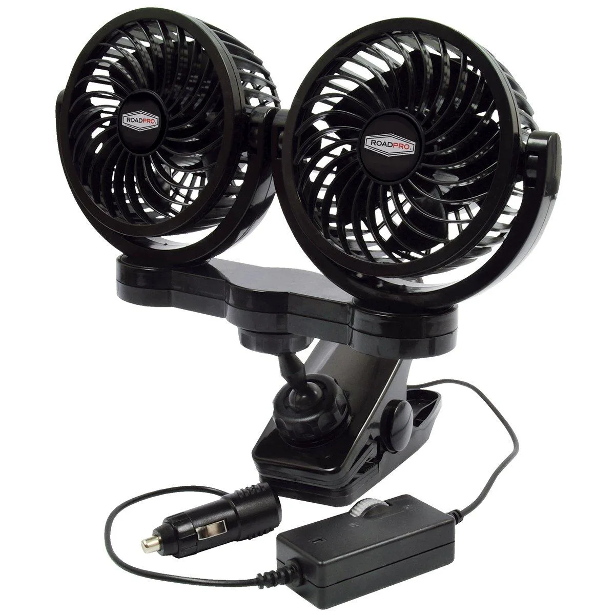  RPSC8572 12-Volt Dual Fan with Mounting Clip, Black — foto produk