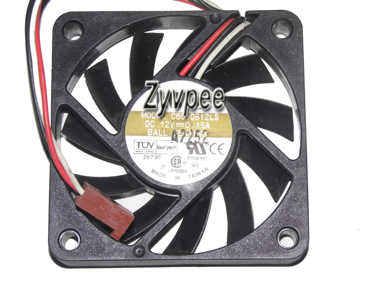 OEM Industries OEM Industries C6010B12LS 60mm 12V 0.15A 3-Pin CPU Cooler — fotografia produktu