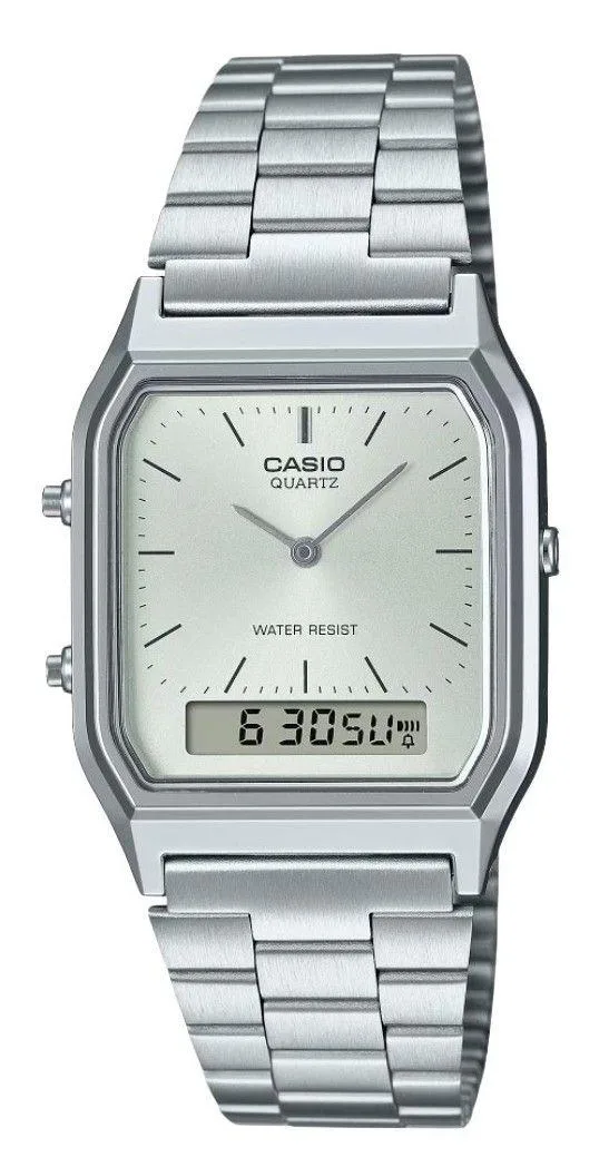 CASIO CASIO AQ-230A-7A Analog Digital Watch Silver Dial Stainless Steel 29.80 mm — fotografia produsului