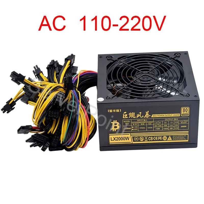 Baibo Baibo 2000W ATX Mining Power Supply 16 PCIe 8 SATA — product photo