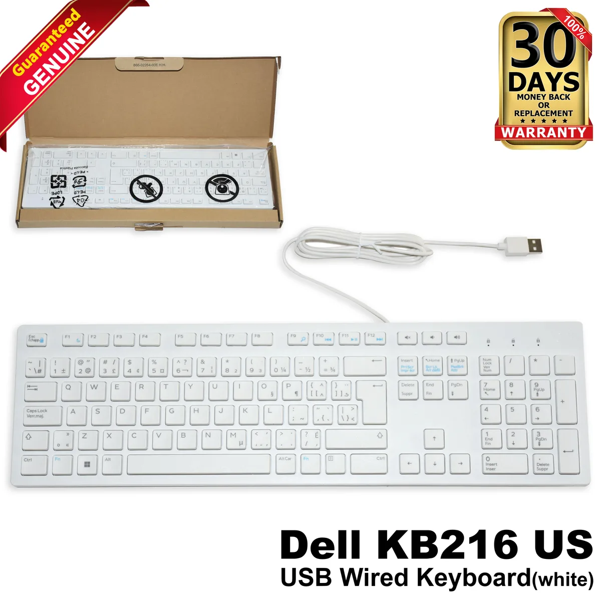 DELL DELL KB216 French-Canadian QWERTY USB 2.0 laptop replacement part — product photo