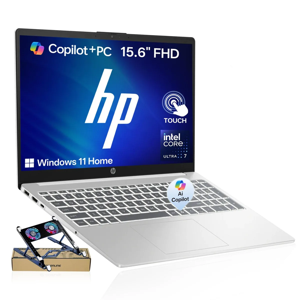 HP HP Essential 15t-fd100 Laptop Core Ultra 7 155H 32GB 2TB SSD 15.6 Touch Silver — product photo