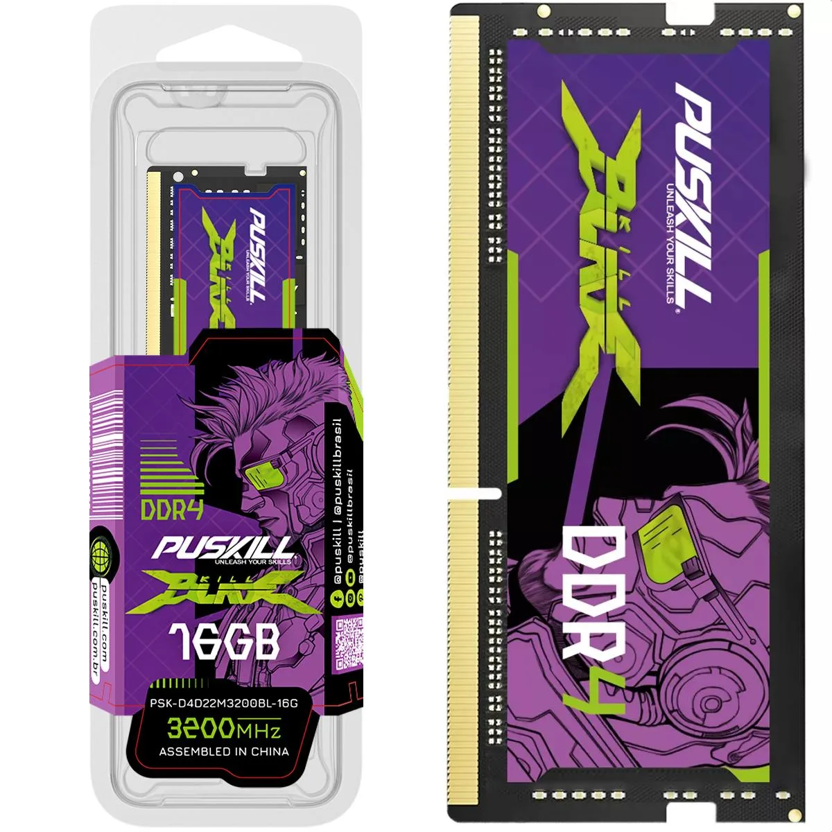 PUSKILL PUSKILL DDR4 16GB 3200MHz CL22 260-Pin laptop RAM — תמונת המוצר
