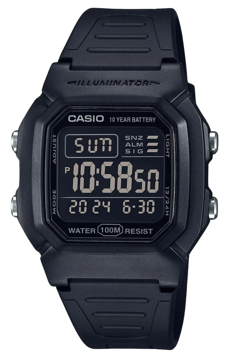CASIO CASIO W-800H-1BV Digital Dual Time Resin Watch 100m — product photo
