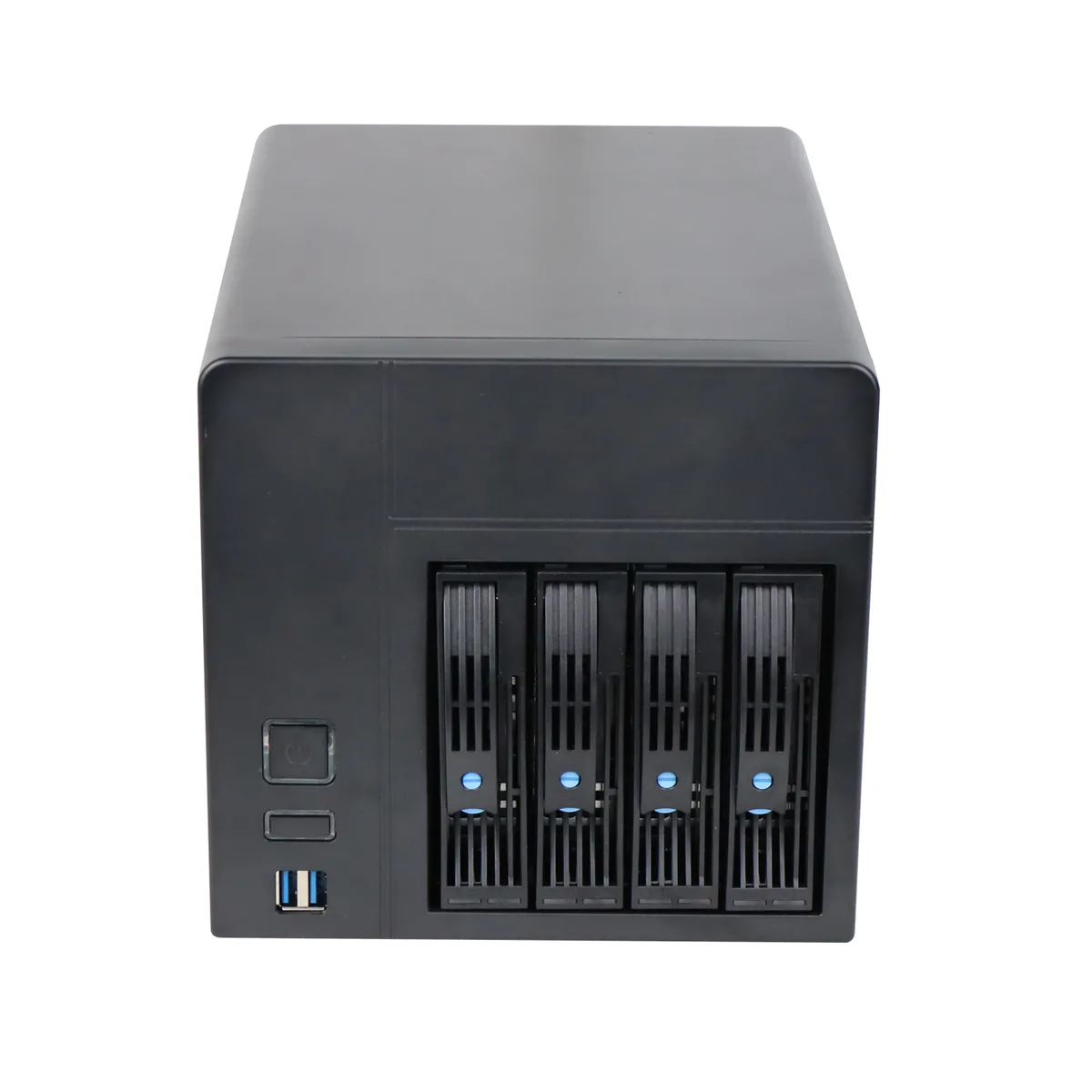 Shenzhen Junxiangcheng Technology Co., Shenzhen Junxiangcheng Technology Co., 4U 4-Bay Hot-Swap NAS Server Chassis Mini-ITX 150W Flex PSU — zdjęcie produktu