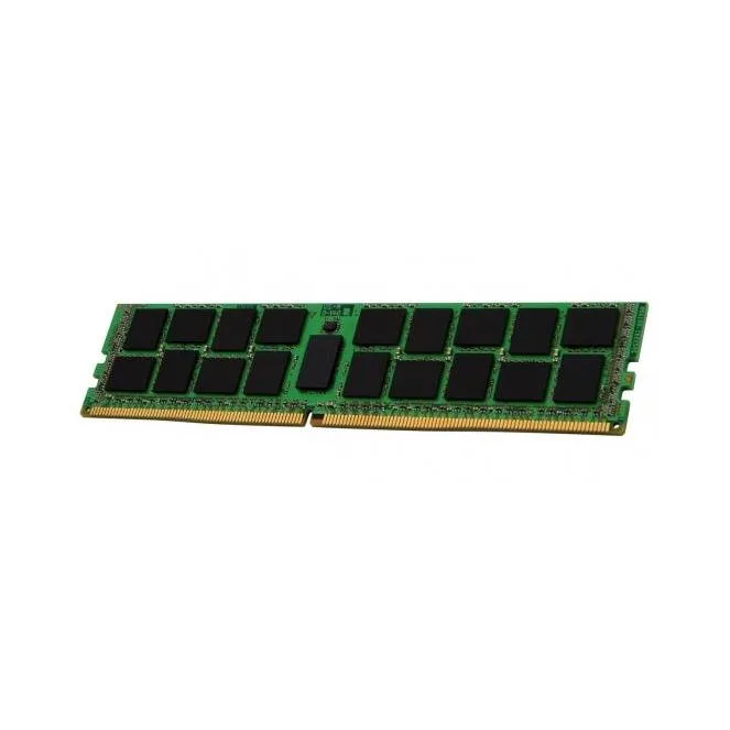 Green 288-pin DDR4 DIMM module with black memory chips, no heat spreader