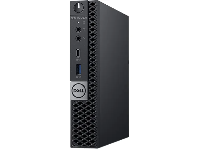Compact black micro desktop tower with front ports