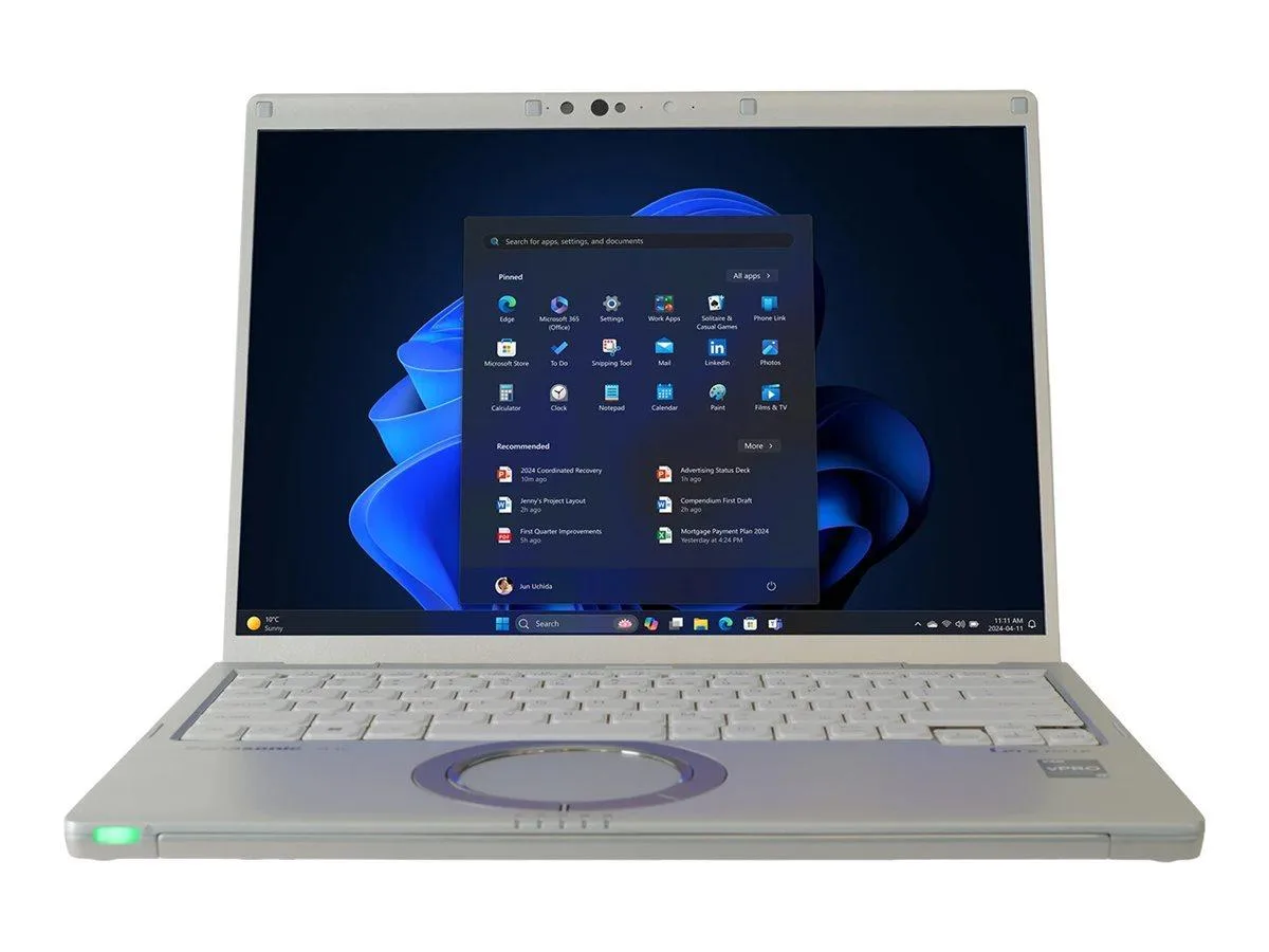 Silver 14 inch laptop with QHD display and US keyboard
