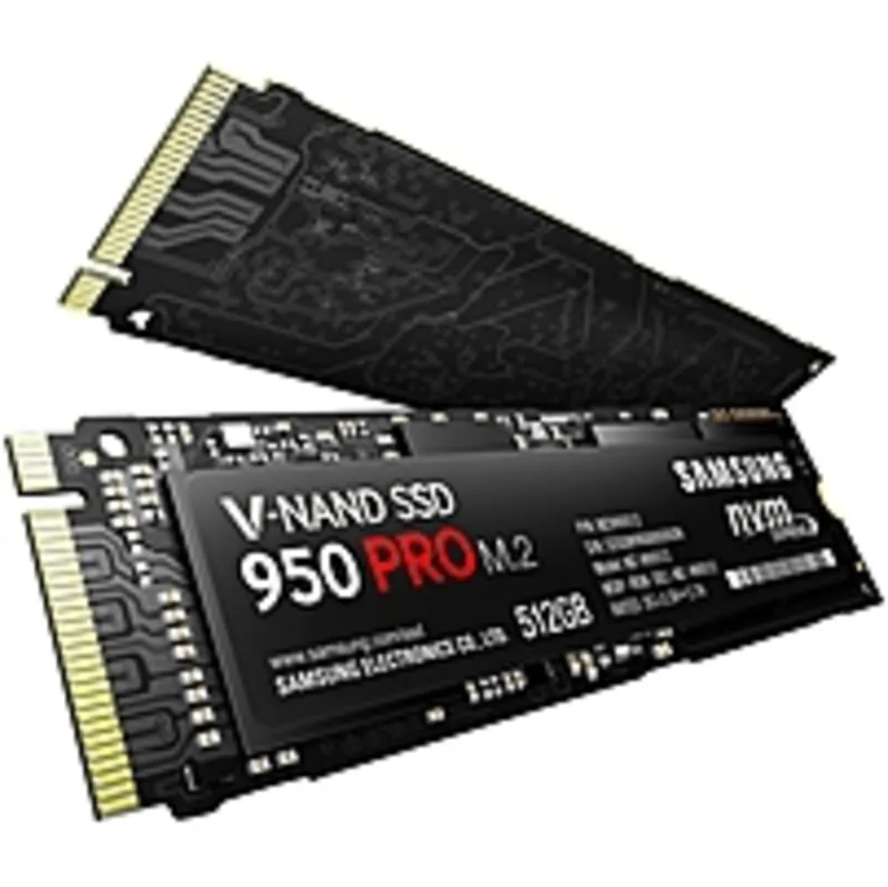 Green rectangular M.2 2280 circuit board with black controller and silver Samsung label