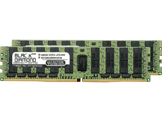 Black Diamond Memory Black Diamond Memory BD128GX22666MQR96 256GB 2x128GB DDR4 2666 ECC Registered server RAM — photo du produit