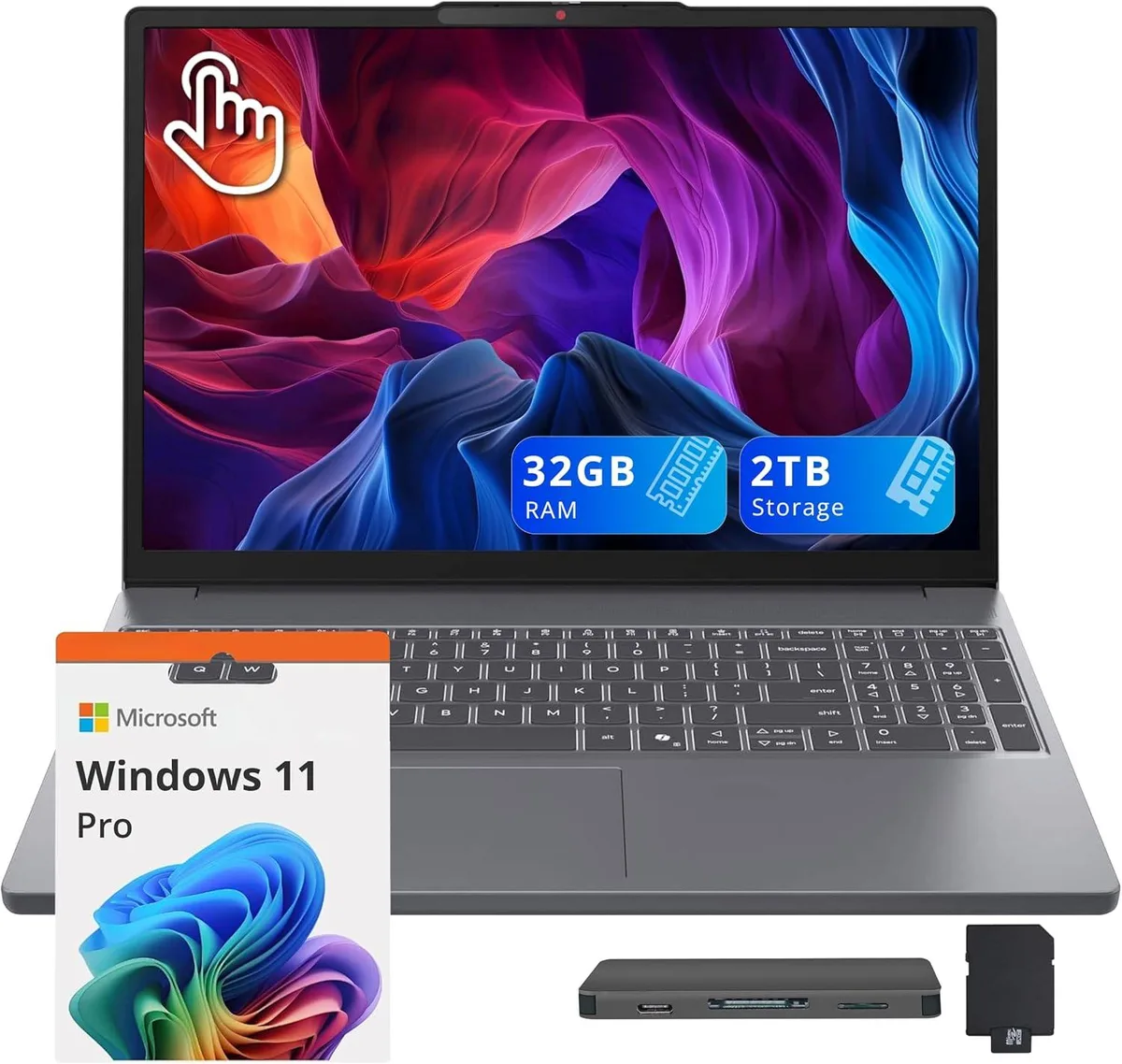 Lenovo Lenovo IdeaPad Slim 3 15.3" Touchscreen Business Laptop AMD Ryzen 7 170 32GB 1TB Luna Grey — صورة المنتج