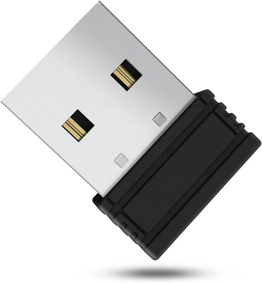 Small USB dongle with matte black finish