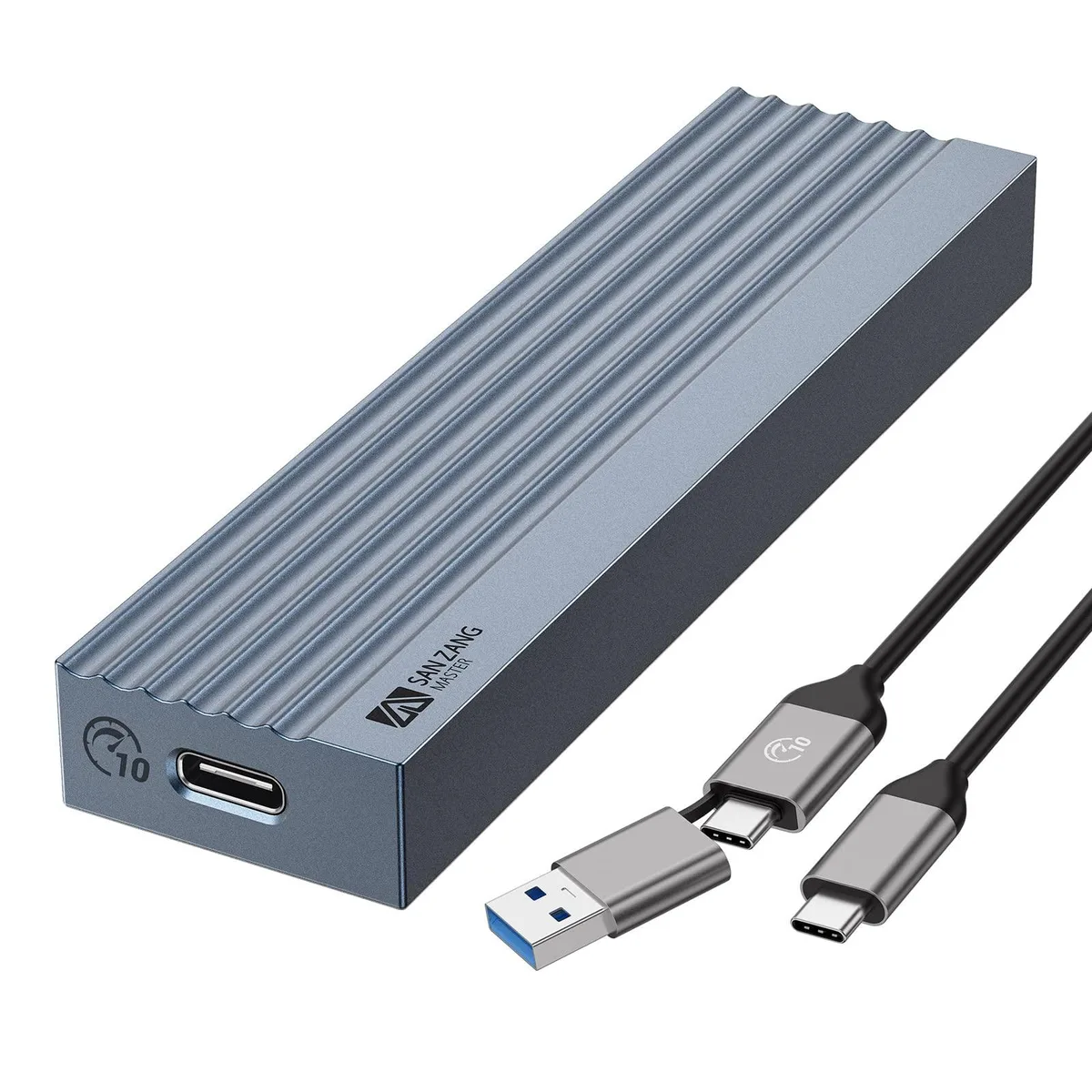 iDsonix iDsonix SANZANG Aluminum M.2 NVMe Enclosure 10 Gbps Gray — ภาพสินค้า