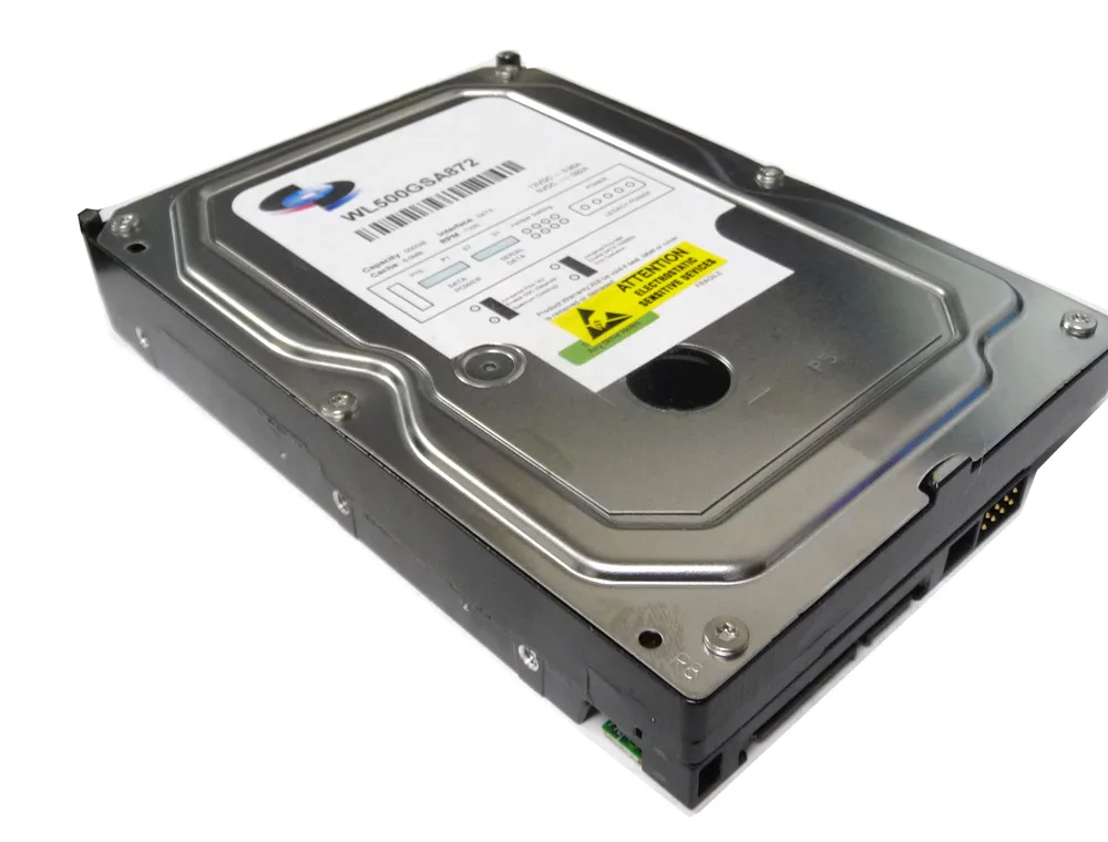 Silver 3.5 inch SATA hard drive bare unit