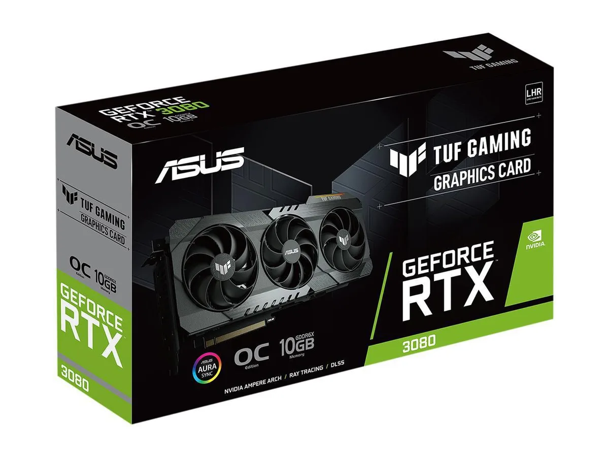 ASUS ASUS TUF Gaming GeForce RTX 3080 V2 10GB GDDR6X graphics card — photo du produit