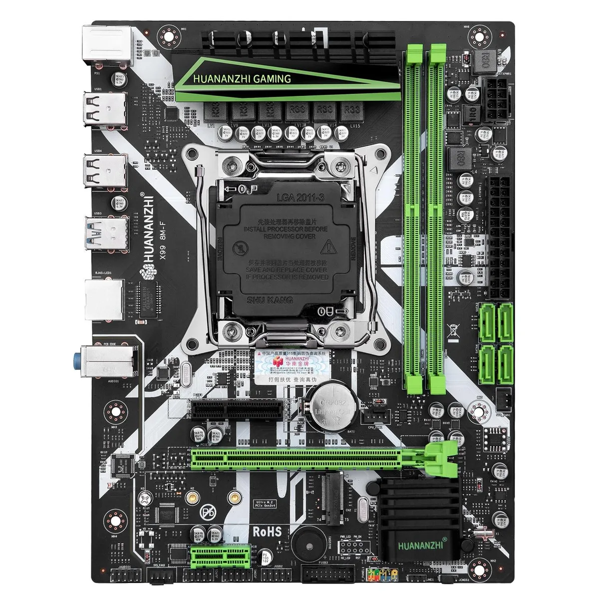 YINGHUA YINGHUA 8M F server motherboard E5 2680v4 2x16GB DDR4 2133 RECC NVME USB3.0 SATA — 商品照片