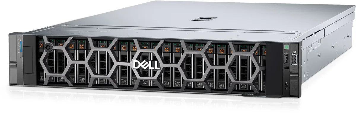 Silver 2U rack server chassis with front drive bays