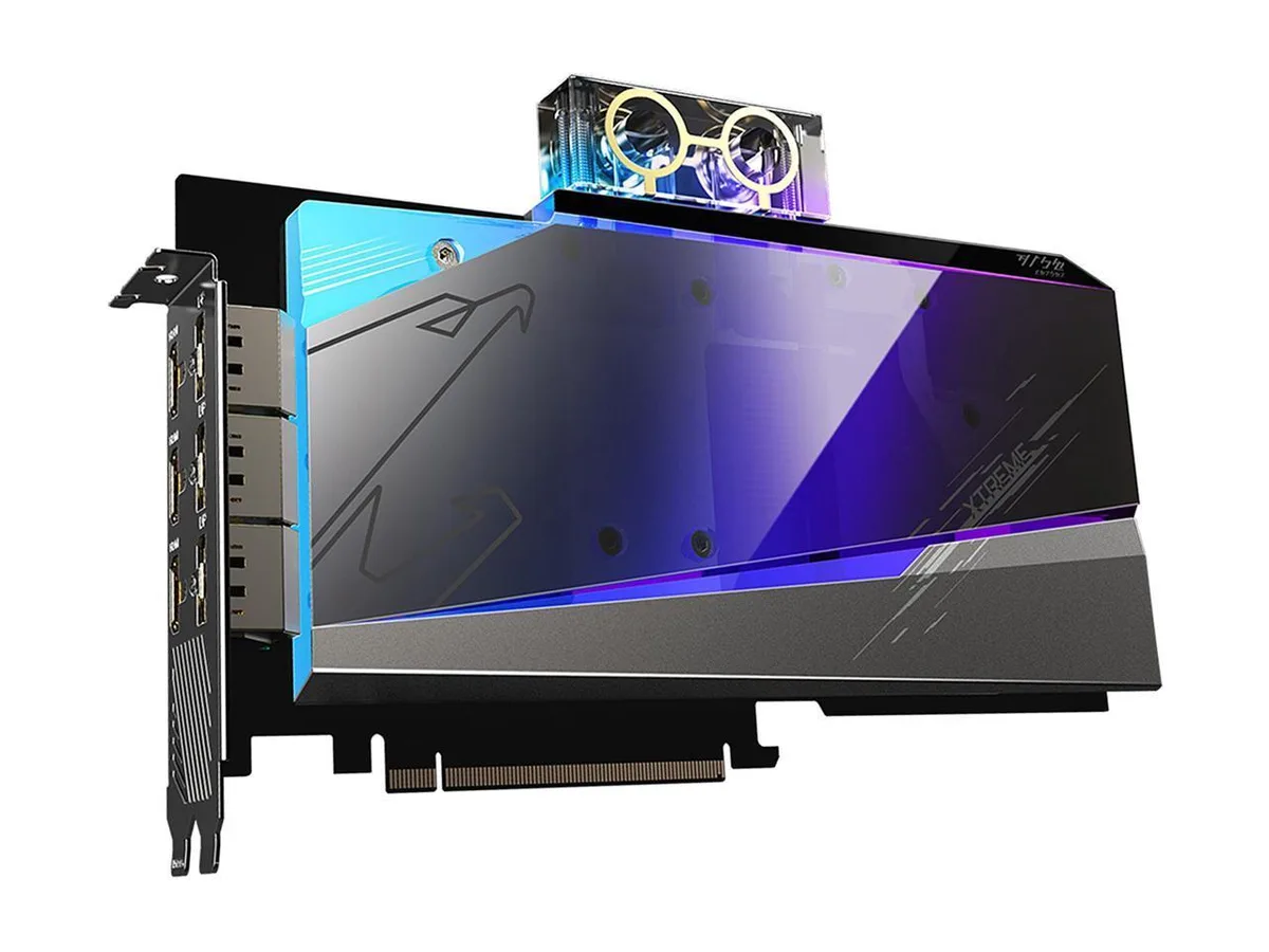 GIGABYTE GIGABYTE GeForce RTX 3080 Ti XTREME WATERFORCE WB 12G graphics card — product photo