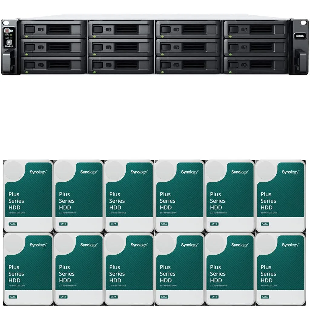 Synology Inc. Synology RS2423+ 12-Bay Rackmount NAS 8GB 96TB — Produktfoto