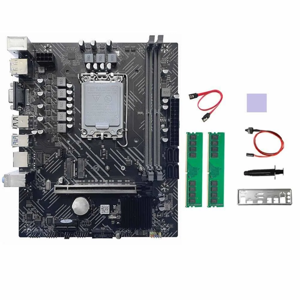 YINGHUA YINGHUA H610 Server Motherboard 2×DDR4 4G 2133Mhz RAM Thermal Grease LGA1700 — product photo