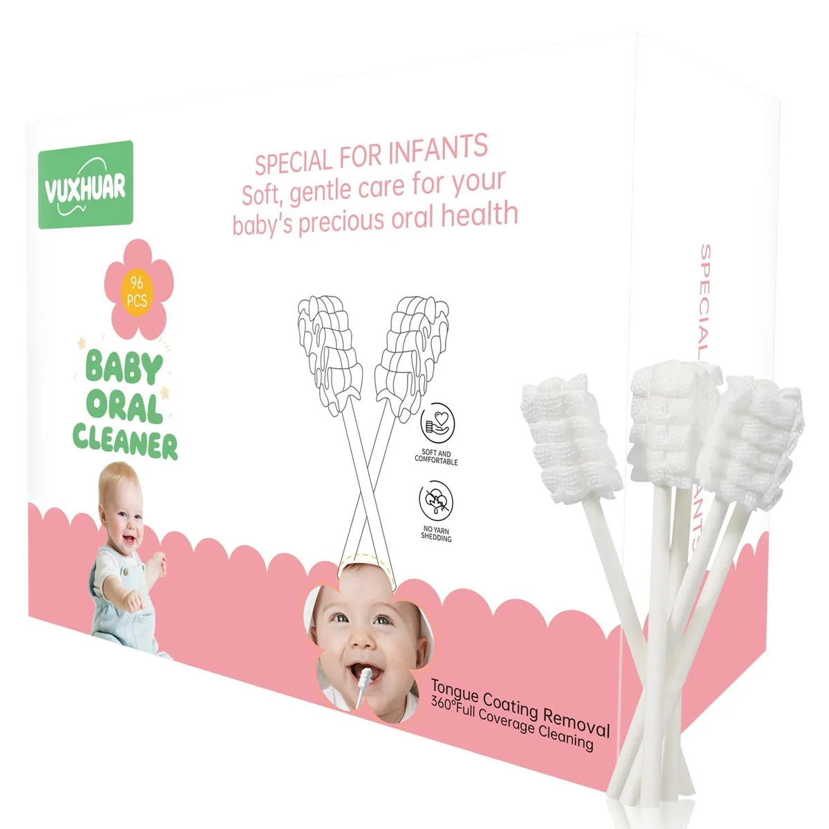  Waterpik MQYS02 Oral Care 96-Count Gauze Swabs — product photo