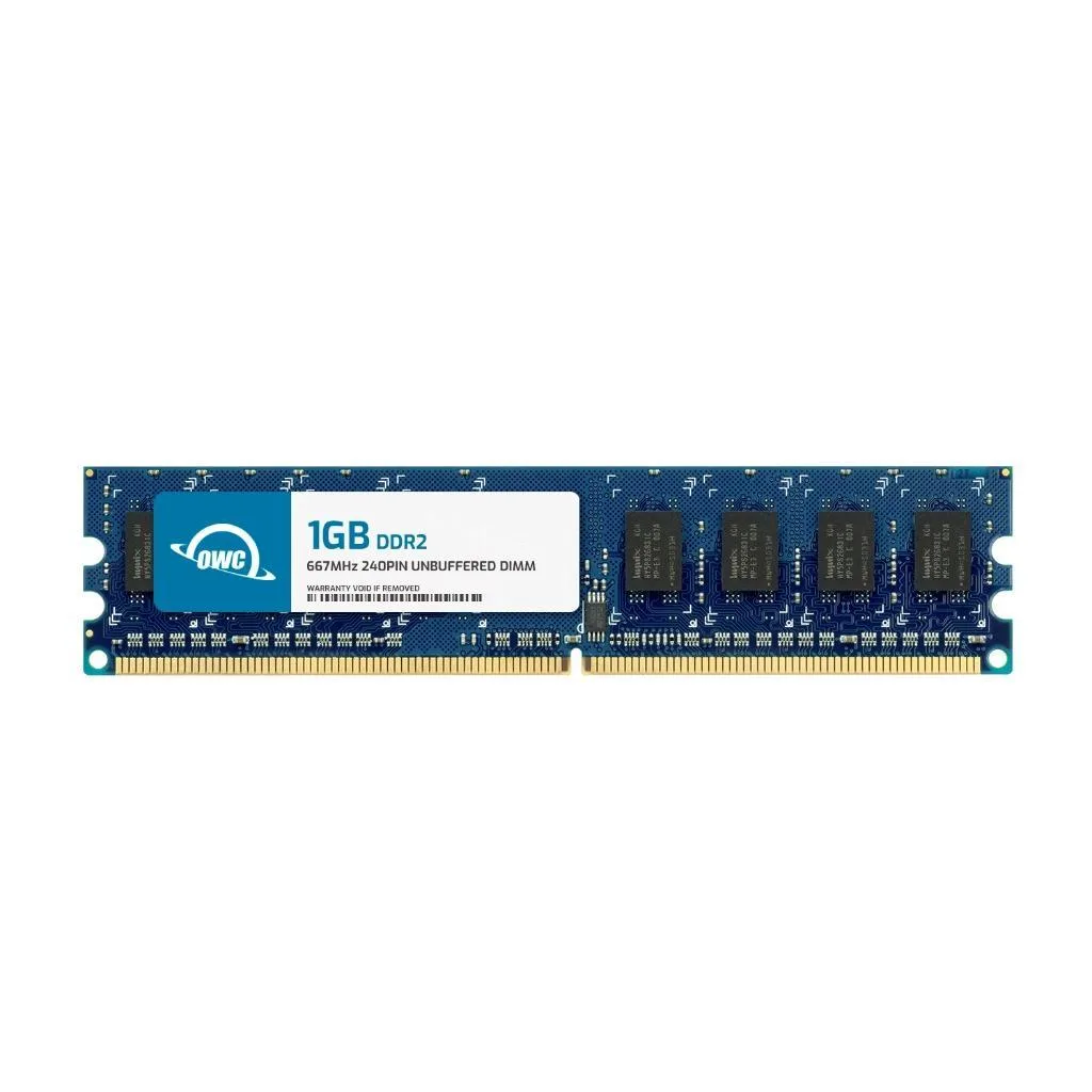 OWC OWC 1GB DDR2 667 PC2-5300 CL5 1Rx8 240-pin 1.8V Non-ECC UDIMM desktop RAM — product photo