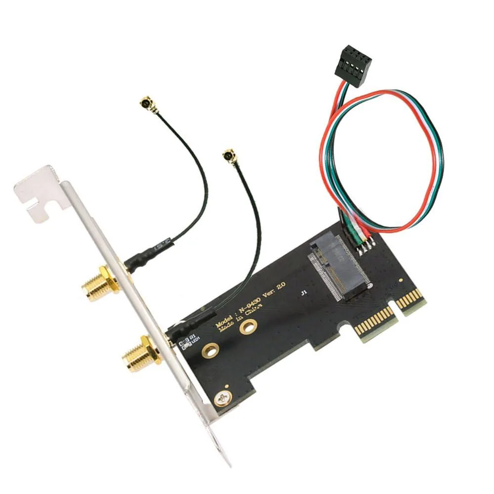 Vszerda Vszerda M.2 A/E Key to PCIe x1 WiFi Adapter with 12 cm Bracket — 제품 사진