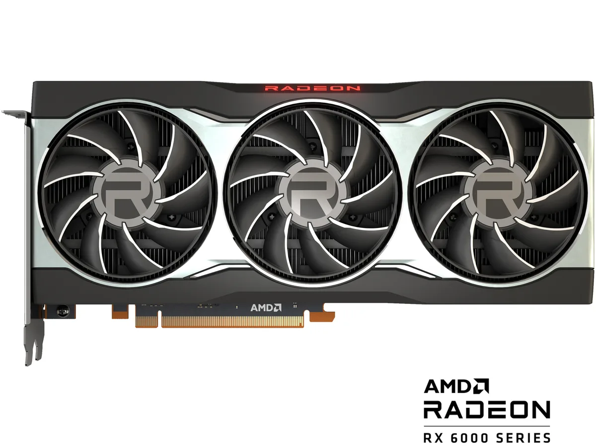 ASRock Radeon RX 6800 16G graphics card, triple-fan cooler, matte black finish, dual-slot design