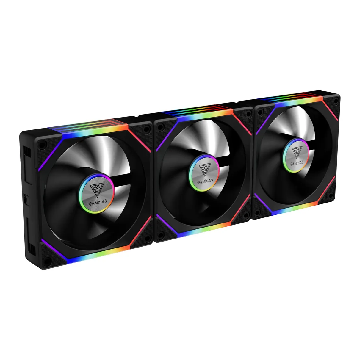 GAMDIAS Technology GAMDIAS Technology AEOLUS P2 120 3-Pack 120mm ARGB Case Fan — productfoto