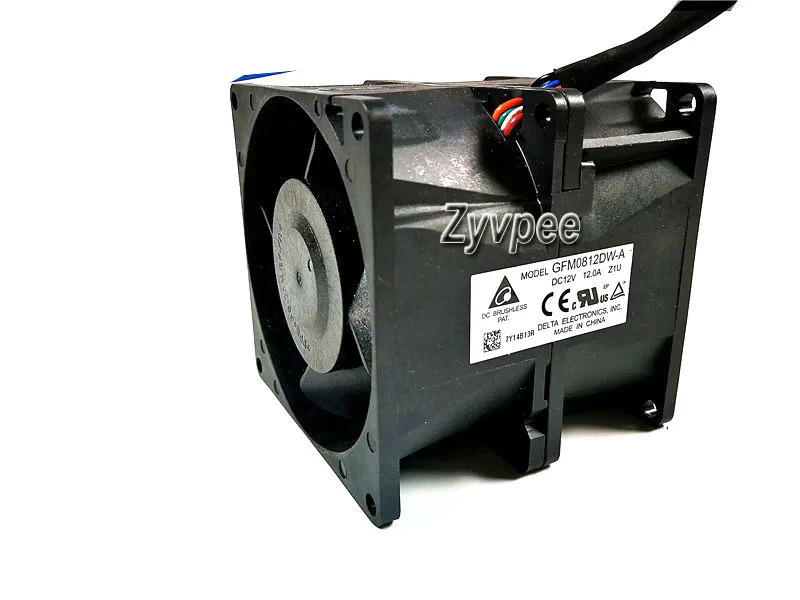 Zyvpee Zyvpee GFM0812DW-A 12V 2 Ball >7000 RPM >80 CFM >50 dBA Black Non-LED 80mm case fan — ภาพสินค้า