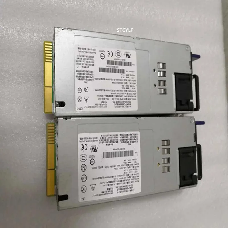 Rectangular silver ATX power supply unit with ventilation grille and label showing model DPS-1200AB-4H