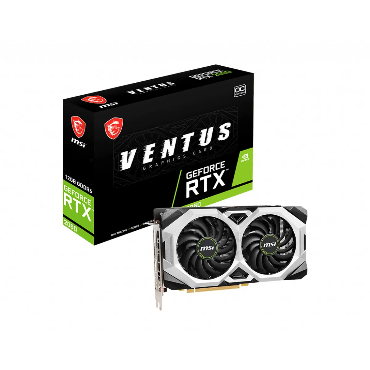 MSI MSI GeForce RTX 2060 Ventus 12G OC graphics card 12GB GDDR6 — product photo