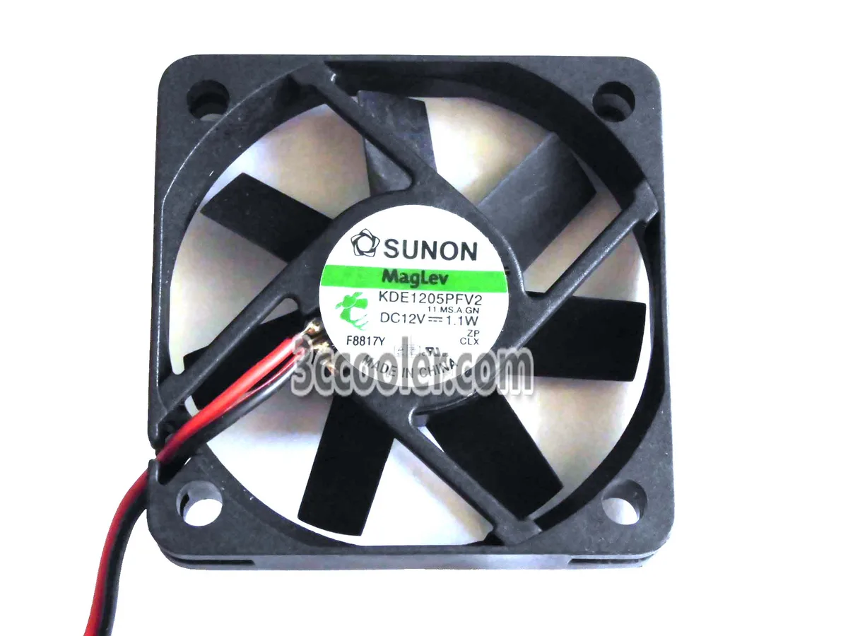 Two black 40mm square cooling fans with 2-pin connectors