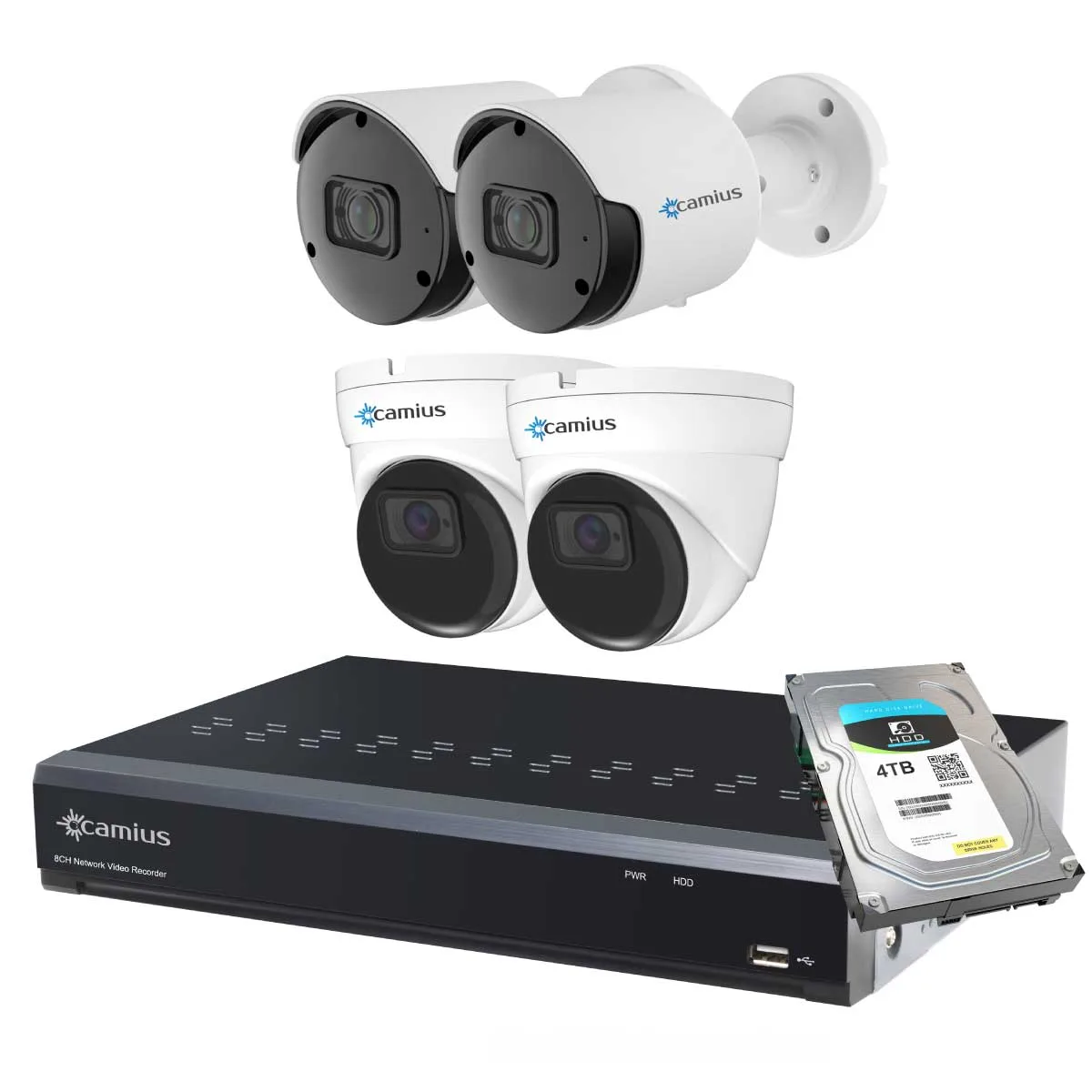 Camius Camius IPVAULT1128PR 8 Channel 5MP PoE Surveillance Security System with 4TB HDD — product photo