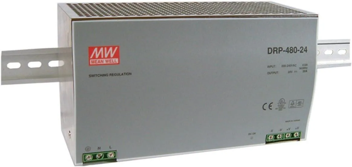 Mean Well Mean Well DRP-480-24 24V 20A 480W DIN Rail Power Supply — photo du produit