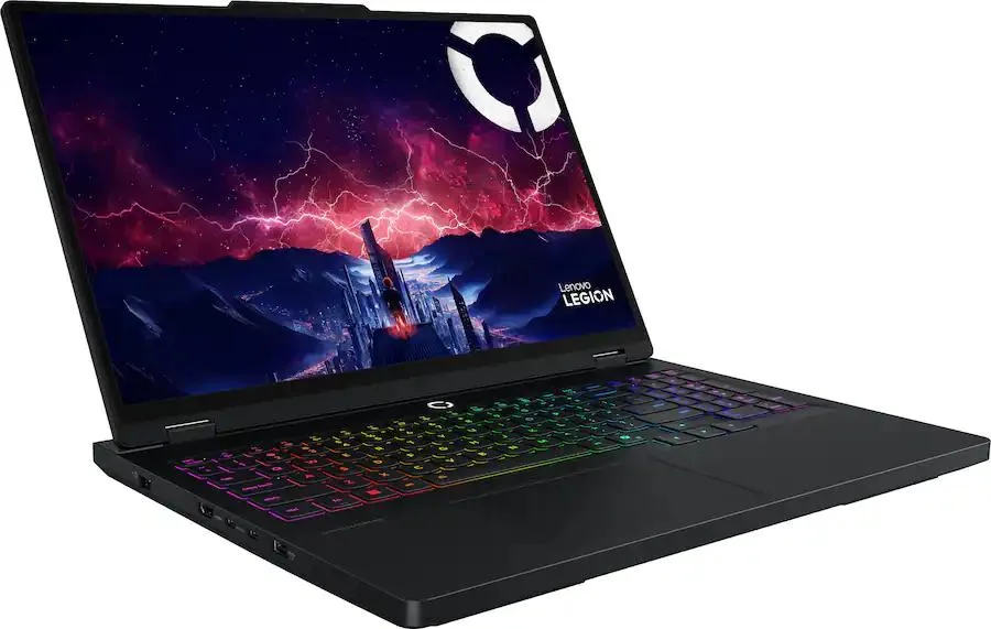 A 16 inch Eclipse Black gaming laptop with a 2.5K OLED screen closed