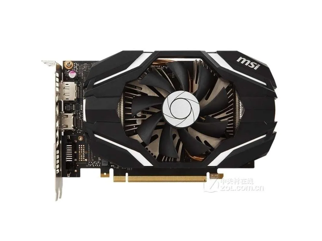 MSI GeForce GTX 1060 graphics card dual-fan black cooler metal backplate