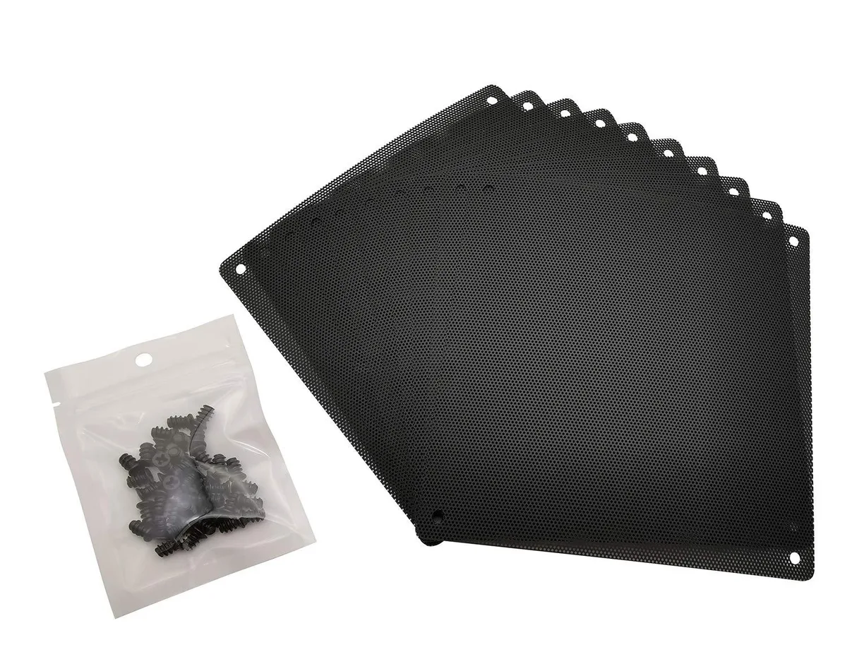  IMSurQltyPrise 120mm fan accessory, 10 pack, black, 119 mm, 4.5 mm, 105 mm, 0.8 mm, 0.45 mm — 제품 사진