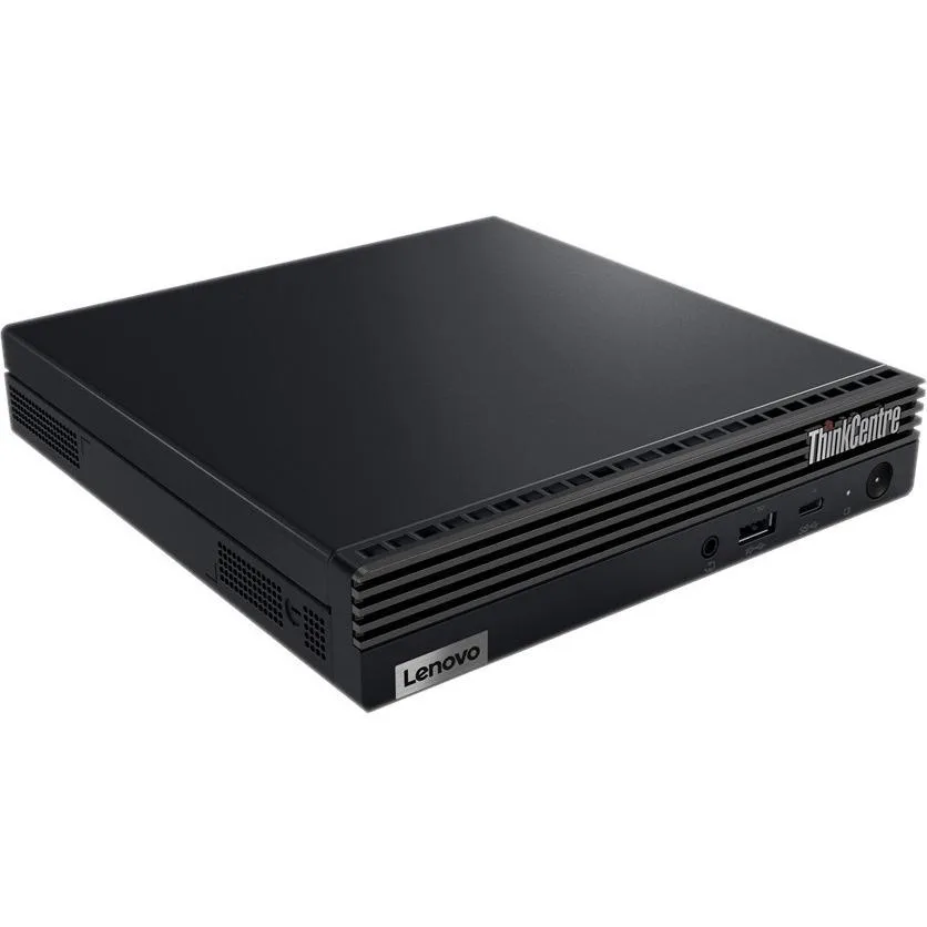 Tiny black desktop computer, compact form factor