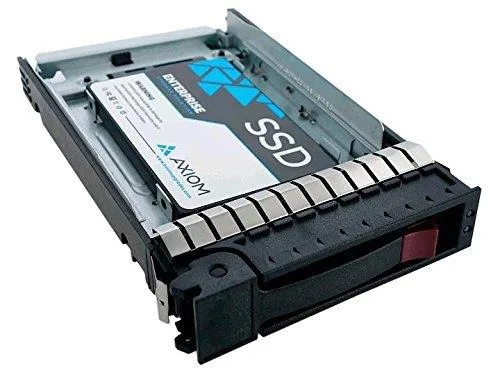 Axiom 240 GB enterprise SSD in black 3.5 inch carrier holding 2.5 inch drive