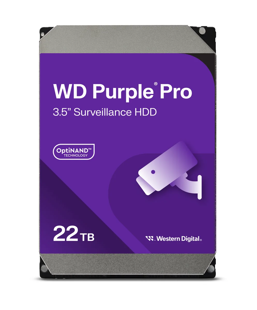 Western Digital Western Digital WD221PURP Purple Pro 22TB 7200 RPM 512MB SATA 6.0Gb/s 3.5" internal hard drive — photo du produit