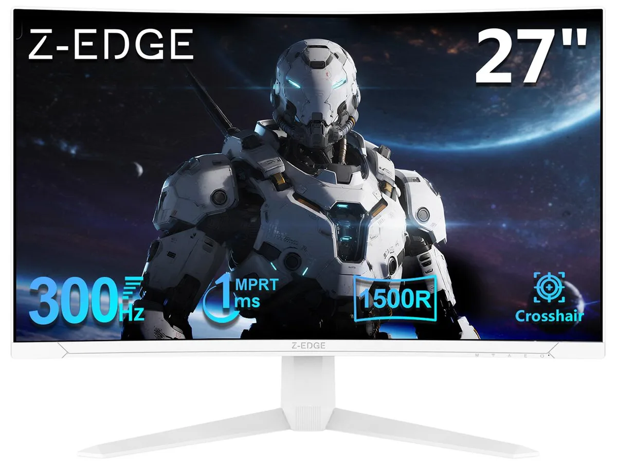 Z-EDGE Z-EDGE UG27S-White 27" 300Hz 1ms 1500R Curved gaming monitor — product photo