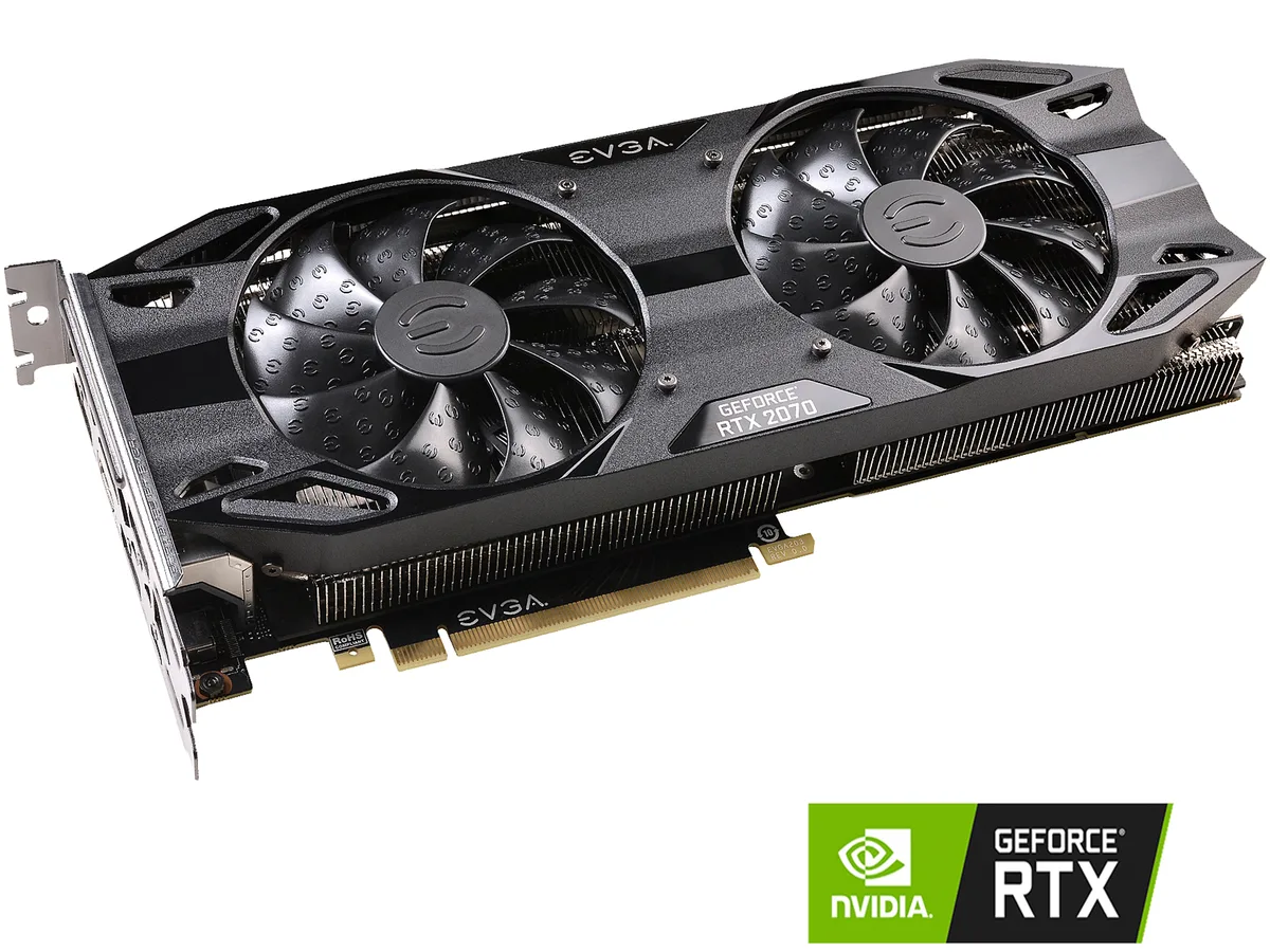 EVGA EVGA GeForce RTX 2070 XC BLACK EDITION 08G-P4-1171-KR graphics card — photo du produit