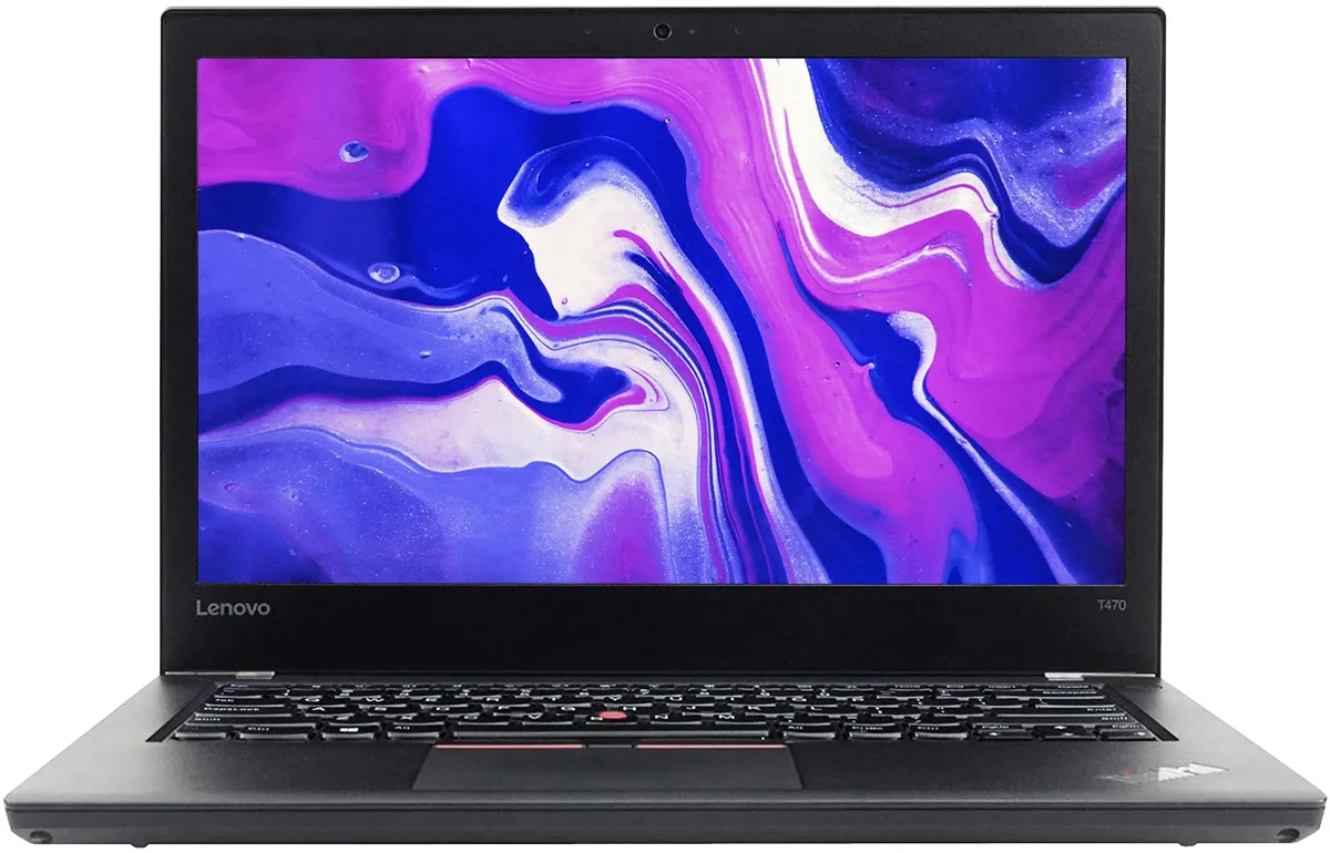Black 14 inch ThinkPad T470 laptop, matte finish, closed lid