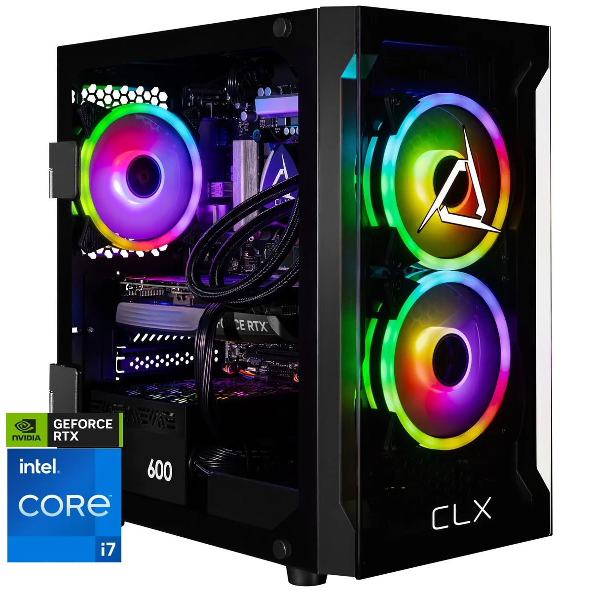 CLX Gaming CLX Gaming TGMSETRTA4206BM gaming PC i7-14700KF 20-core 32GB DDR5 RTX 4060 Ti 16GB 1TB NVMe 4TB HDD — photo du produit