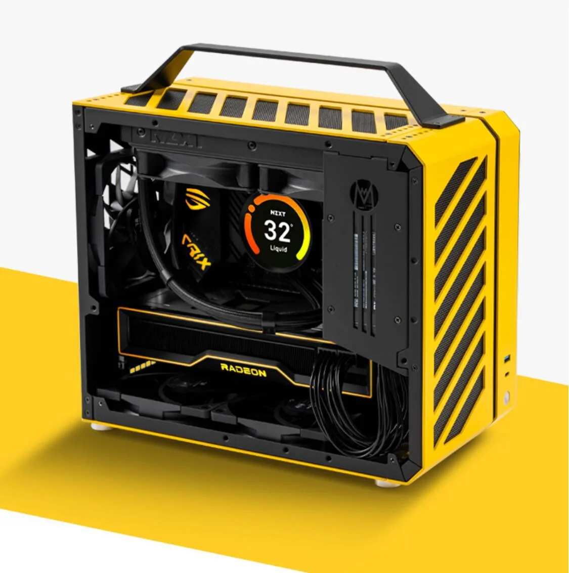 Corn Electronics Corn Electronics C26 Yellow ITX/MATX PC Case 315×155×265 mm — photo du produit