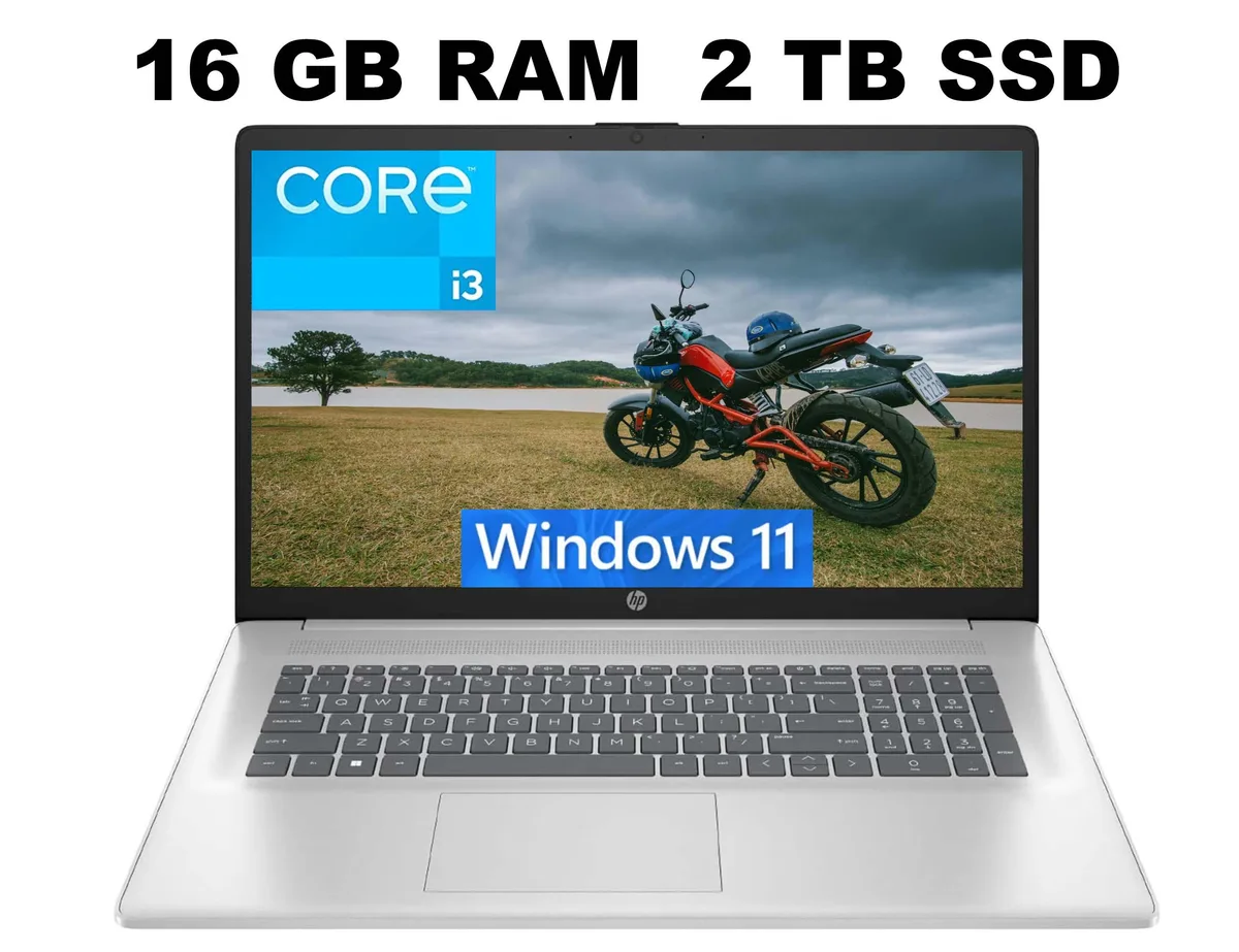 HP HP 17 laptop i3-1215U 16GB 2TB 17.3 FHD Silver — product photo