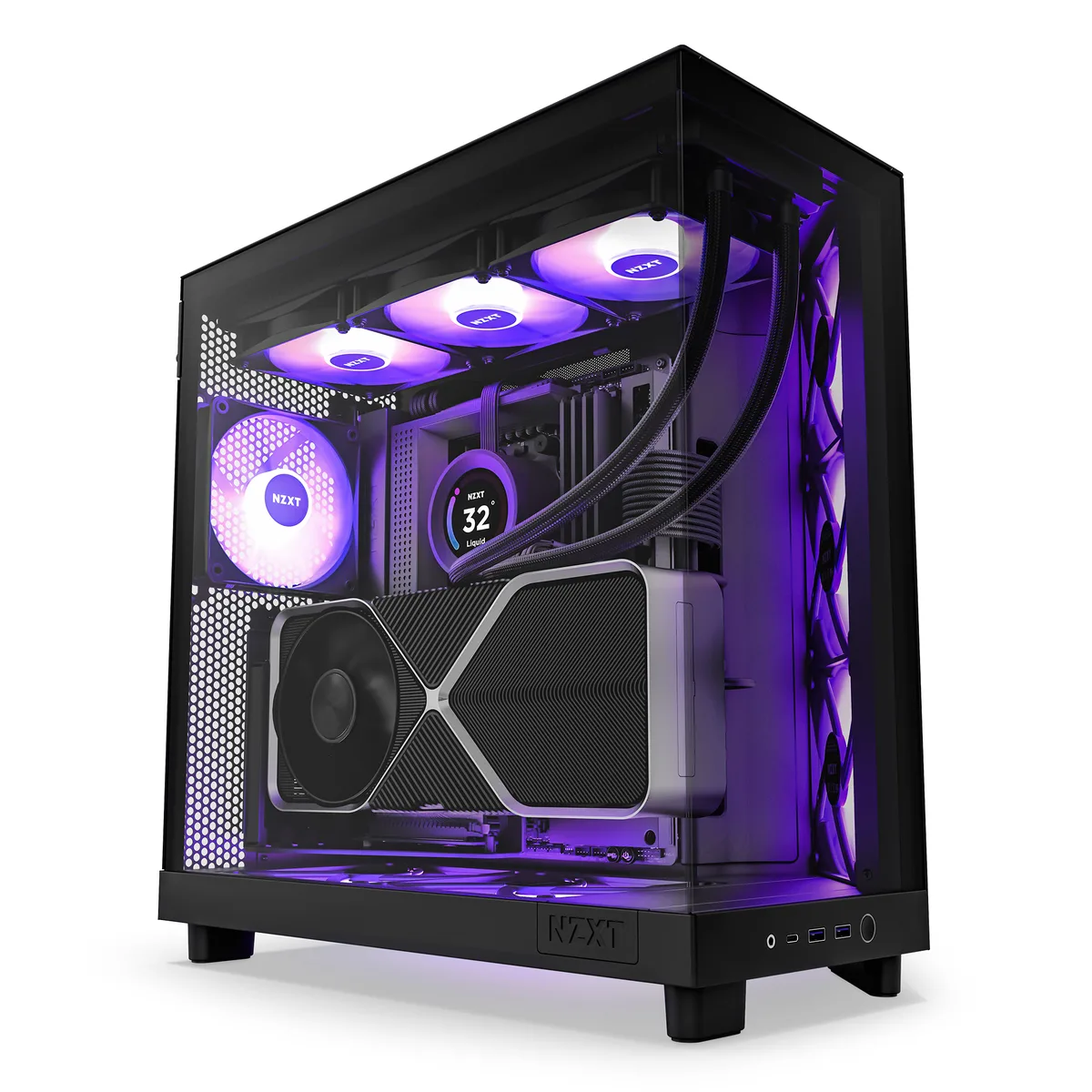 NZXT NZXT H6 Flow RGB Mid-Tower Case Black CC-H61FB-R1 — product photo