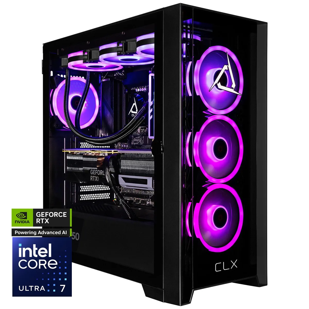 CLX Gaming CLX Gaming TGMSETRTU5202BM gaming PC Ultra 7 265F RTX 5070 32GB 2TB — product photo